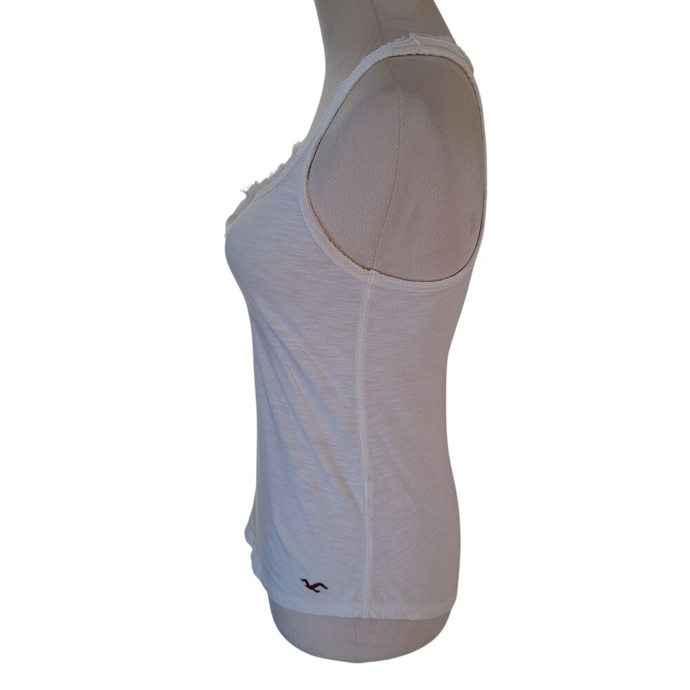 VTG Hollister Y2K White Bow Tank Top Coquette Camisole Fitted XS Fairycore - Picture 3 of 9